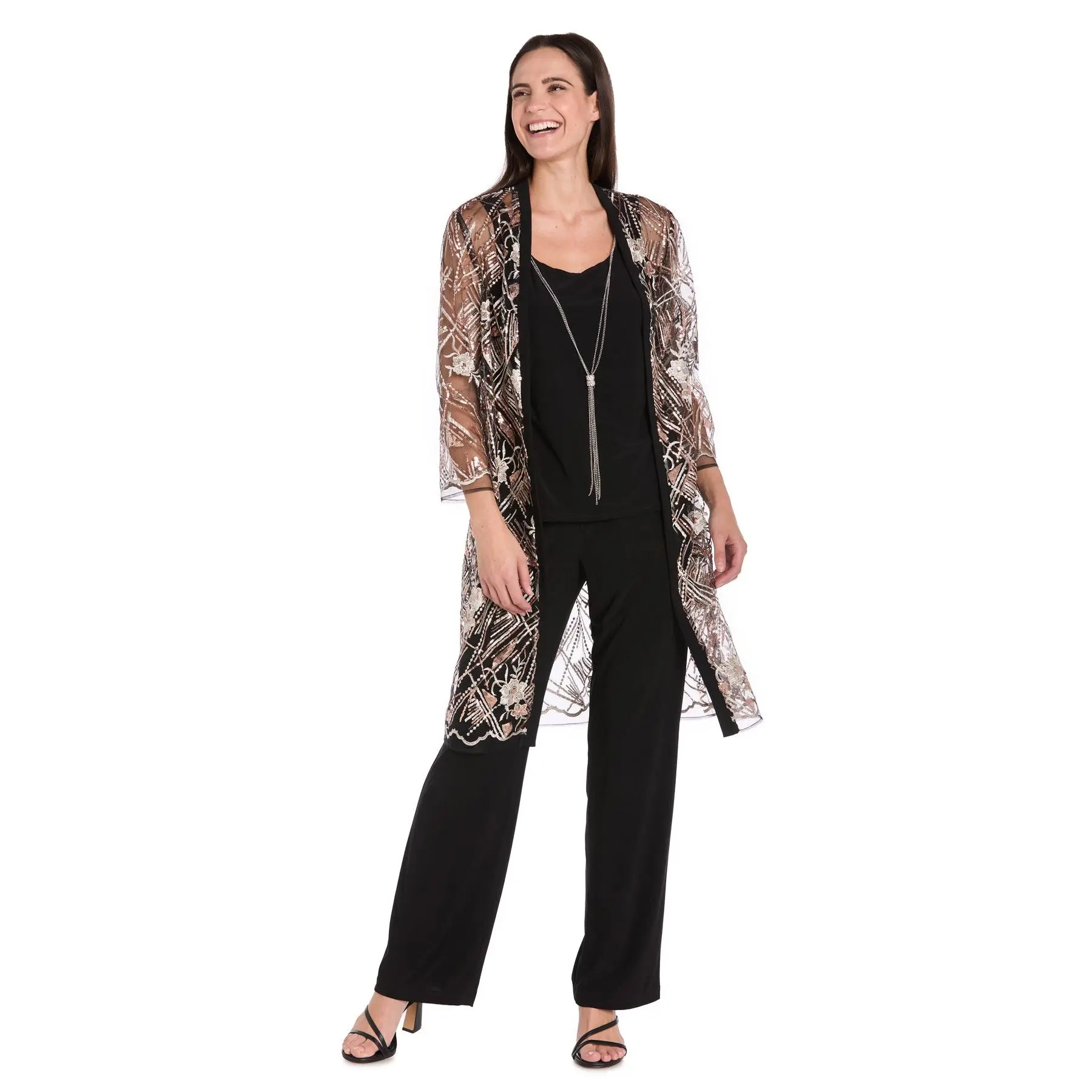 Beaded Embroidered Pantsuit