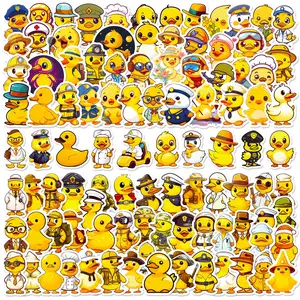 Decorative stickers Cute Cartoon Duck Sticker (100pcs), Waterproof Self Adhesive Decor Sticker for Gift Greeting Card Water Bottle Laptop Phone Case Scrapbook