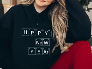New Year Chemistry Elements Sweatshirt, Happy New Year Periodic Table Sweatshirt, 2024 Celebration Hoodie, Cute Science Teacher New Year Gift Hoodie, New year Matching Couples Sweatshirt