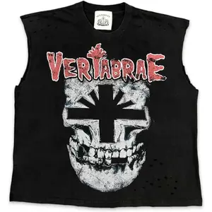 Vertabrae Fever Tank Top Black