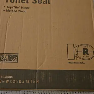 Enameled Wood Round Closed Front Toilet Seat in White with Enameled Finish