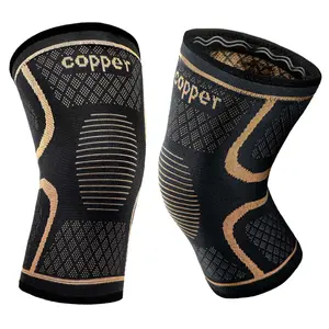 Copper men's and women's knee pads (2-piece set) - knee support copper compression knee pads, used for knee pain, arthritis, running, sports, and rehabilitation supportRAIMENTRY