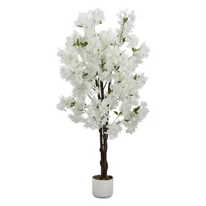 Garvee Artificial Cherry Blossom Tree 120/150/180 cm | Artificial Potted Plant with Flowers | for Home, Office, and Wedding Decoration | Sakura Artificial Tree