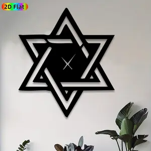 1pc Star of David Metal Wall Art, Symbolic Star of David Statue Mural, Ideal Gift for Hanukkah, New Year, Judaica Decor Enthusiasts,  Perfect for Living Room Wall & Garden Fence, Unique Spiritual Home Decor