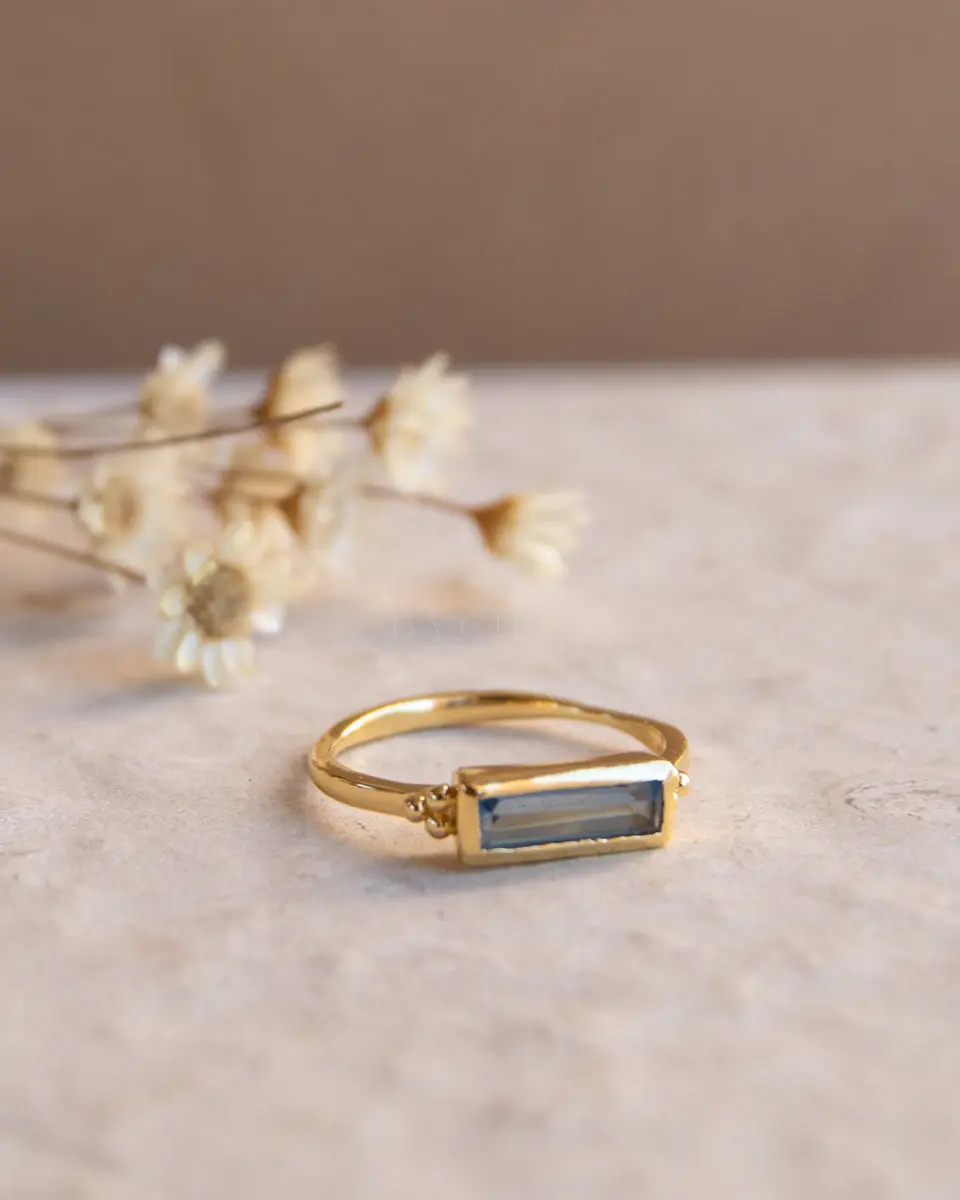 Mariana Ring * Iolite hydro * Gold Plated * BJR344