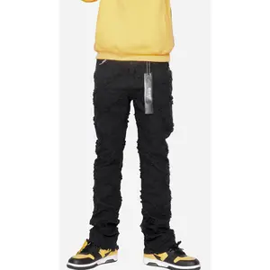 Men's Designer Black Jean with Denim Tears Men's Designer Black Jean with Denim Tears