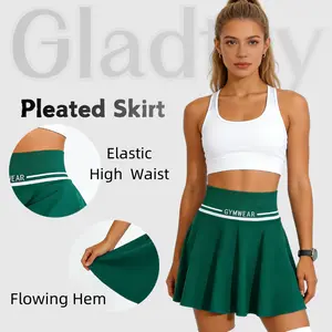 Women's Tennis Golf Pleated Skirt Cheerleaders Uniforms Athletic High Waisted Lightweight Tummy Control Active Exercise Workout Sports Outdoor Running Outfit