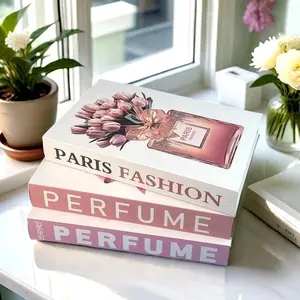 Fashion Luxury Fake Book Storage Box Perfume Decorative Books Design Coffee Table Living Room Home Interior Decoration Ornaments