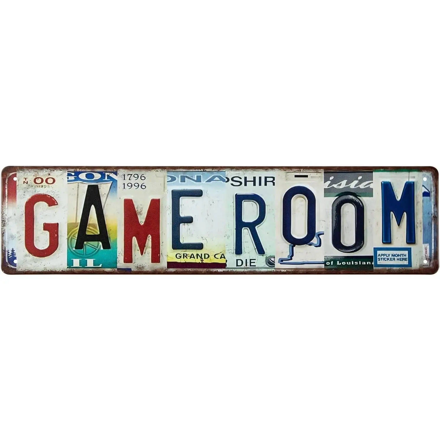 ERLOOD Vintage Retro Rectangular Aluminium Metal Tin Sign - 16x4 in Wall Hang Home Decor Plaque, Wall Mount/Durable Fade Resistant Weatherproof Sign for Home Office, Includes Adhesive Stickers, Great Gifts for Game Room, Bright, Outdoor