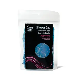 Salon Care Teal Morrocan Shower Cap