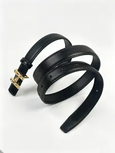 Luxurious Letter Buckle Belt, Fashionable Buckle Decorated, Elegant Adjustable PU Strap, All-Seasons Fashion Accessory, Perfect Gift for Women