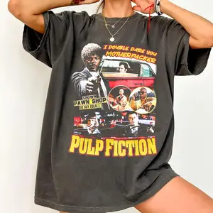 Pulp Fiction T Shirt, Uma Thurman Shirt, Action Movie Merch Shirt, 90s Retro Casual Unisex T-Shirt