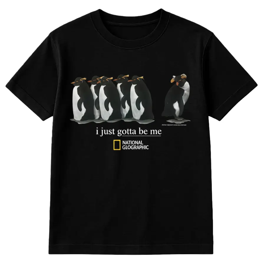 I Just Gotta Be Me Penguins T-Shirt, Animal Tee, Gifts Shirt, Unisex Vintage Graphic Tees Gothic Grunge Y2k Emo Scene Amity Affliction Style Clothes Men Women Streetwear Shortsleeve Tshirt Womenswear Summer Crewneck Casual Cotton