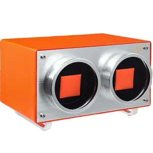 MOZSLY Double Watch Winder for Automatic Watches with Quiet Motor 12 Rotation Mode Setting Leather