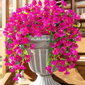 Artificial Morning Star Hanging Flower Set, Multicolor Wedding Garden Floral Arrangement, Durable Fake Plant Decoration, Decorative Ornaments