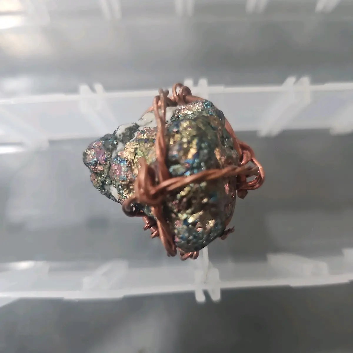 Covellite Raw Crystal Ring - Elegant Jewelry with Unique Design and High-Quality Stones