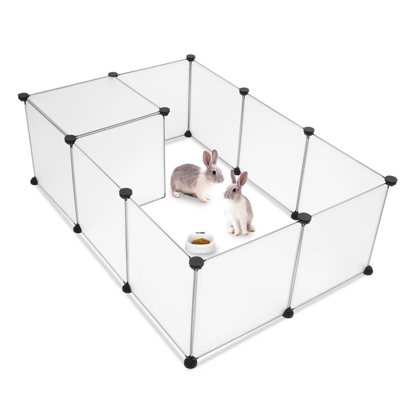 Exercise Puppy Playpen, Portable Large Green Plastic Outdoor Fence for Small Animals, DIY Expandable Kennel Crate Tent with Easy Assembly & Durable Construction