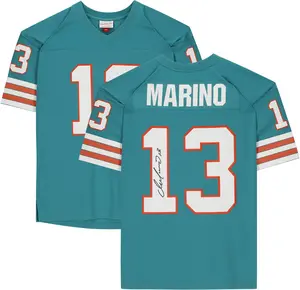 Dan Marino Miami Dolphins Autographed Mitchell & Ness Teal Replica Jersey - Fanatics Authentic Certified