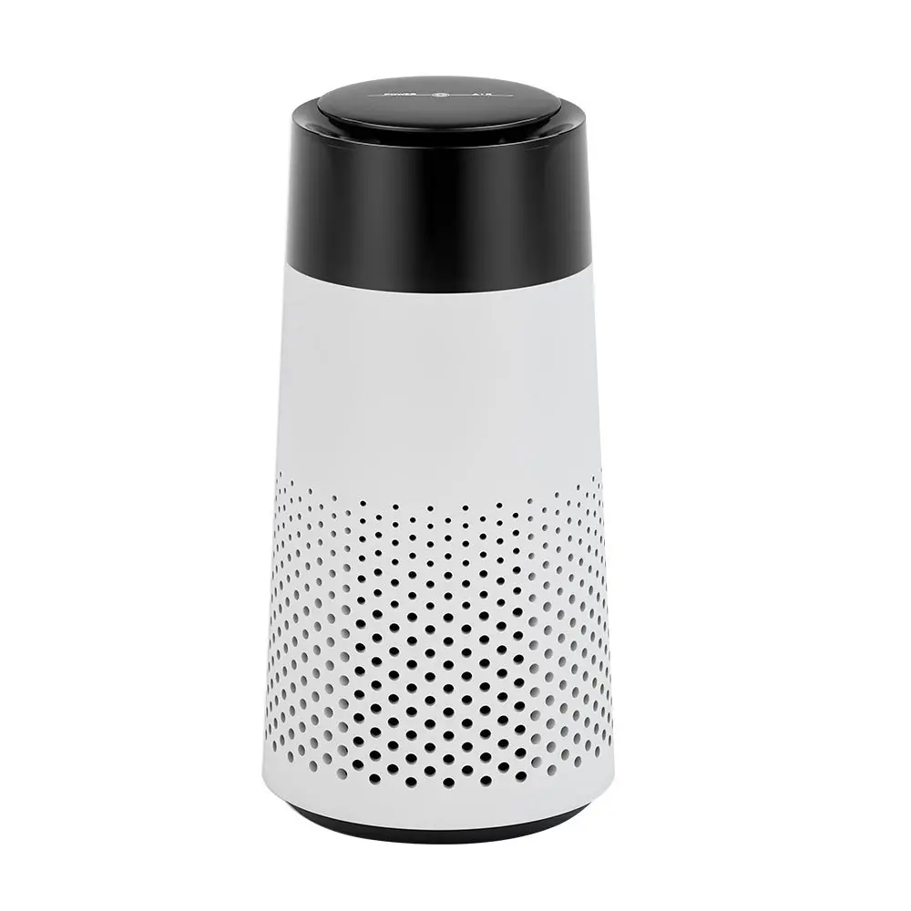 Plug-In Car Air Purifier with Colorful LED Modes, Negative Ion Function, 75x75x150mm Car Interior Accessory