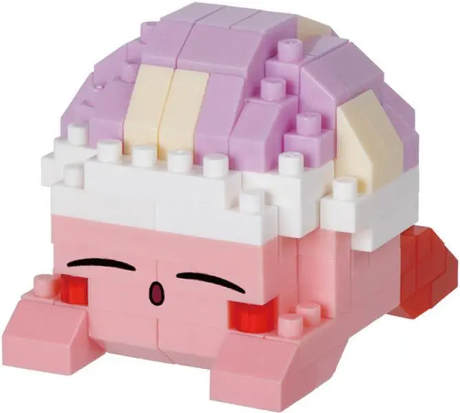 Nanoblock Kirby TV/Movie Char. Sleeping Pose Brick Blocks Building Kit - Ages 12+, Collectible Dainty Plastic Display Figurine