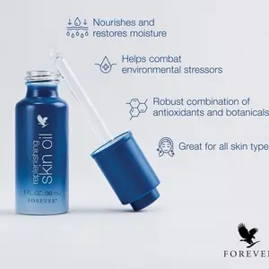 Forever Replenishing Skin Oil 1 FL OZ 30 mL Nourishes Restores Moisture Combats Stressors with Antioxidants & Botanicals - Deep Nourishing