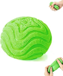 Green Fuzz Squishy Stress Ball - Personal Care Accessory with Calming Tactile Grip for Focus & Relaxation