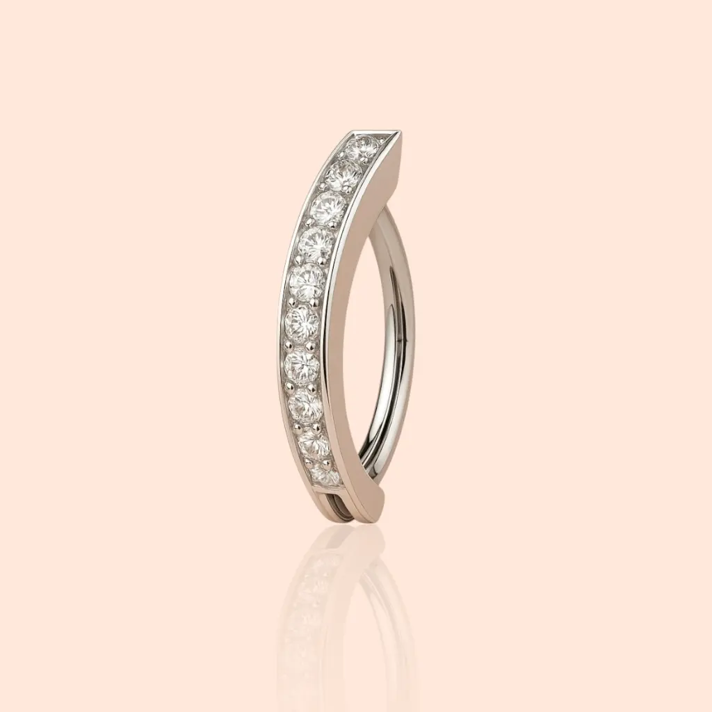 Titanium Belly Hoop Double Curved Nail Clicker