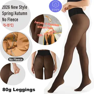 EOJN Women 80g Thin Leggings, High Waist Stretch Slim Fit Tights, Soft Lightweight Breathable Casual Pants, Solid Color Comfortable Daily Wear Bottoms for Spring Summer Autumn (L,XL,2XL)