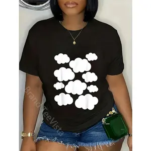 100% Cotton Halloween Costume White Clouds T-Shirt