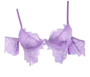 Scallop Lace Bralette - Purple
