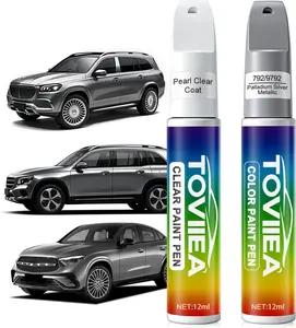 Palladium Silver Metallic(/) Touch Up Paint Compatible with MercedesBenz,In Car Scratch Remover Pen,Car Paint Scratch Repair Kit for Scratches,Chips & Nicks,PCS SET