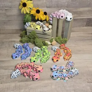 3D Printed Colorful Gecko, Fun Pet Desktop Decor, Moving Tail, Home Decoration, Birthday Gift, Party Favor, 3D Printed Wall Gecko