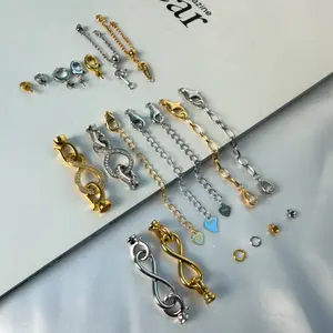 DIY001-Jewelry Findings Kit - Lobster Clasps, Infinity Buckles & Pendant Bails - Essential DIY Accessories for Necklace Repair