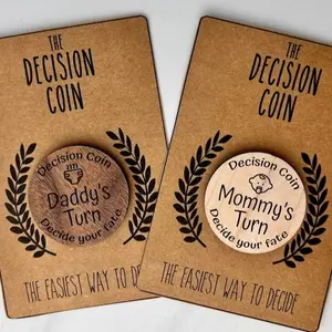 New Parent Decision Flip Coin- Baby shower gift- parent decision coin- newborn baby- baby gift- mom's turn- dad's turn- baby-decision making | Mother's Day Gift