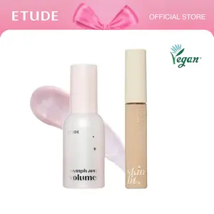 [ETUDE Official] Nymph Aura Volumer + Big Cover Skin Fit Concealer Pro Set | Radiant Glass-Skin Glow | Hydrating with Argan & Avocado Oils | Long-Lasting Coverage