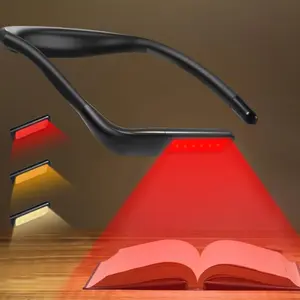 LED Light Neck Reading Lamp, Adjustable Bendable Study Lamp, 3 Color Modes Hands-Free Hanging Lamp, Rechargeable Night Learning Desk Lamp