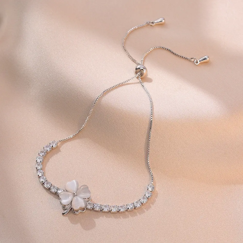 TS0062 White Cat Eye Bracelet