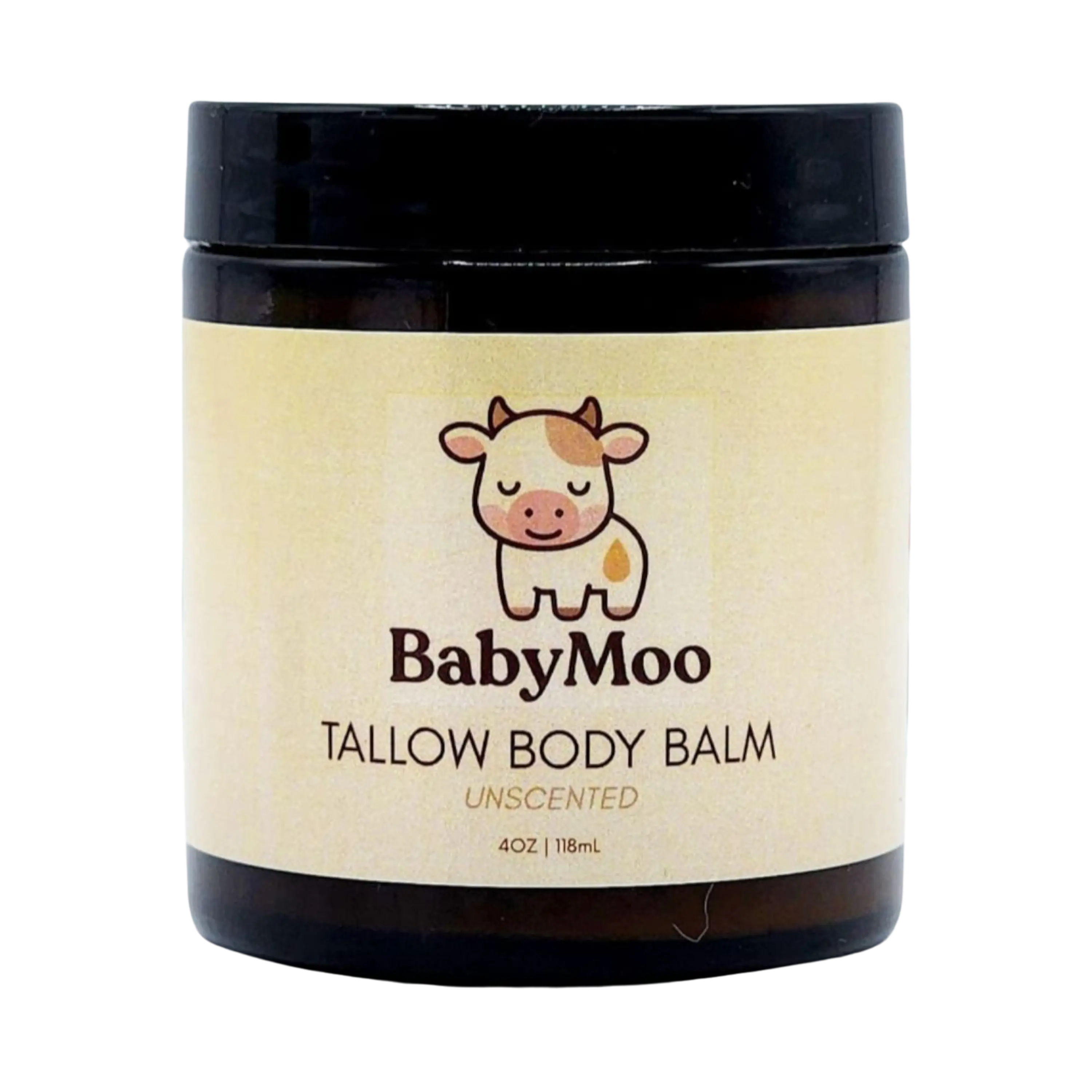 BabyMoo Tallow Body Balm - Unscented 200g | Deep Moisturizing & Soothing Skin Care for Face & Body | Organic Ingredients | Comfort Moisture
