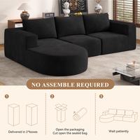 Black-Left  Facing Chaise