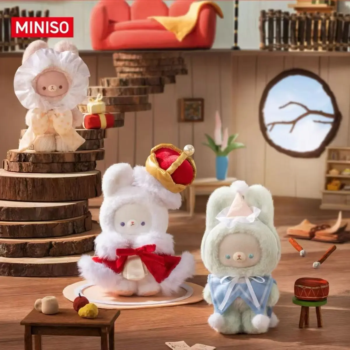 KUMARU Bear Fairy Tale Town Series Vinyl Plush Blind Box Lovely Forest Character Dolls With Fairy Tale Outfits Soft Fluffy Ornaments Wonderful Surprise Collectible Gift For Kawaii Toy Lovers
