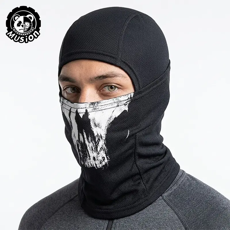 Musion Balaclava blackout hat skull party style sun protection breathable camping sports outdoor hat
