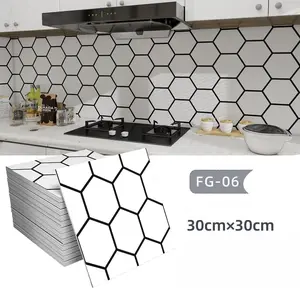 50pcs Marble Pattern Wall Tiles, Self-Adhesive Splashproof Panels, Ideal for Kitchen, Bathroom, Living Room, Bedroom, Fireplace, Shower Tile