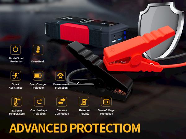 HPBS H50 Jump Starter - 5000A Jump Starter Battery Pack for Up to 10.0L Gas and 8.0L Diesel Engines, 12V Car Battery Jumper Starter Portable with 3.0" LCD Display, Jump Box