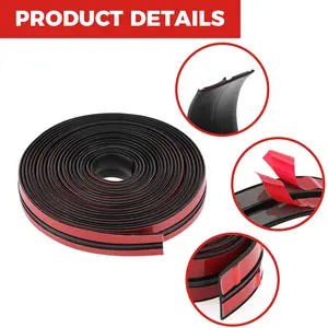 Windshield Rubber Seal Car Weather Stripping Trim T Shape Sealing Strip for Car Front Rear Windshield, Adhesive Rubber Seal Strip