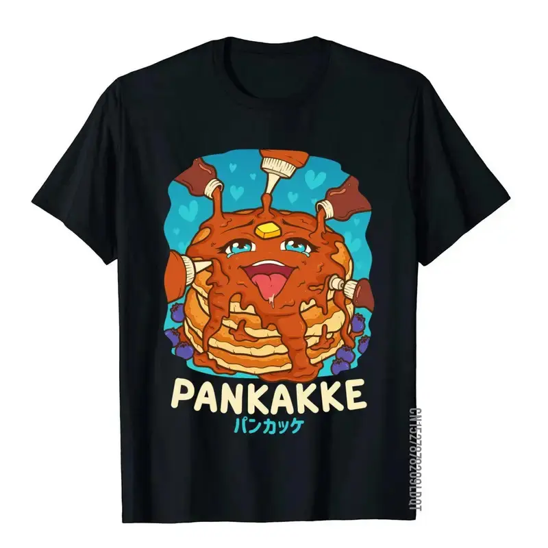 [100% Cotton] Funny Naughty Foodie Pun Kawaii Pankakke Japanese Pancake T-Shirt Cotton  T Shirts Beach Tops T Shirt High Street Golf Gift T-Shirt For Men And Women