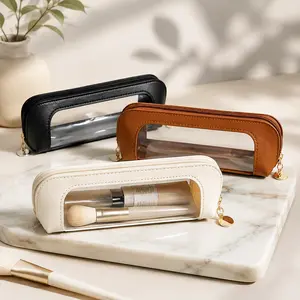 MeToMe Portable Makeup Brush Organizer Pouch – Multi-Purpose Zipper Storage Bag for Cosmetics & Stationery, Travel-Friendly Compact Case (Water-Resistant & Leak-Proof)