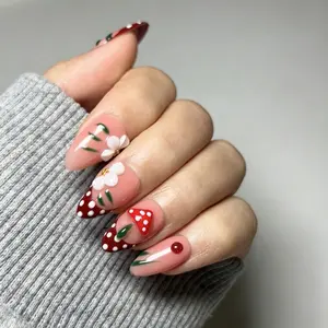 10 Pcs Handmade Press-On Nails Reusable Fake Nails & Non-Toxic,High Quality,Easy-to-Apply Salon Style for Work, Daily Wear & All Seasons