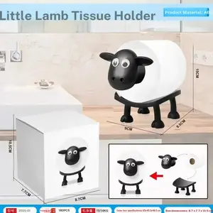 Creative Sheep-Shaped Tissue Holder for Living Room, Coffee Table, Dining Table, Kitchen, Bedroom, Home Use, Christmas Tissue Roll Holder