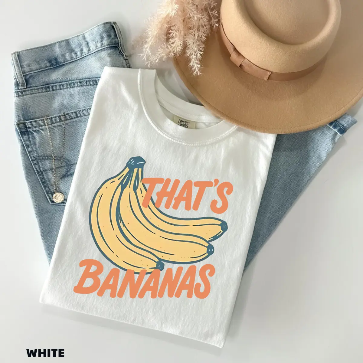 Comfort Colors That's Bananas Fun Graphic T-Shirt, Retro Fruit Meme Tee for Women and Men, Vintage Banana Lover Shirt, Trendy Food T-shirt girl