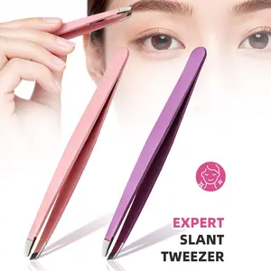 Expert Slant Tweezer, High Precision For an Easy Hair Removal, Made With Stainless Steel, 1 Count, Facial Makeup Tool, Portable Makeup Tool